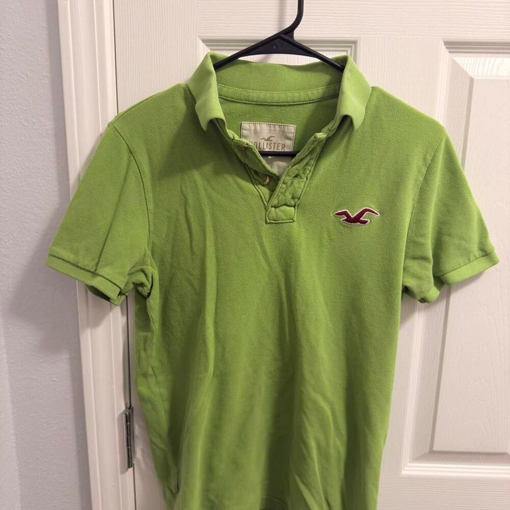 Hollister-co Men's Green Polo-shirts